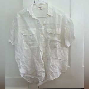 Alex Mill Ivory Linen Camp Shirt